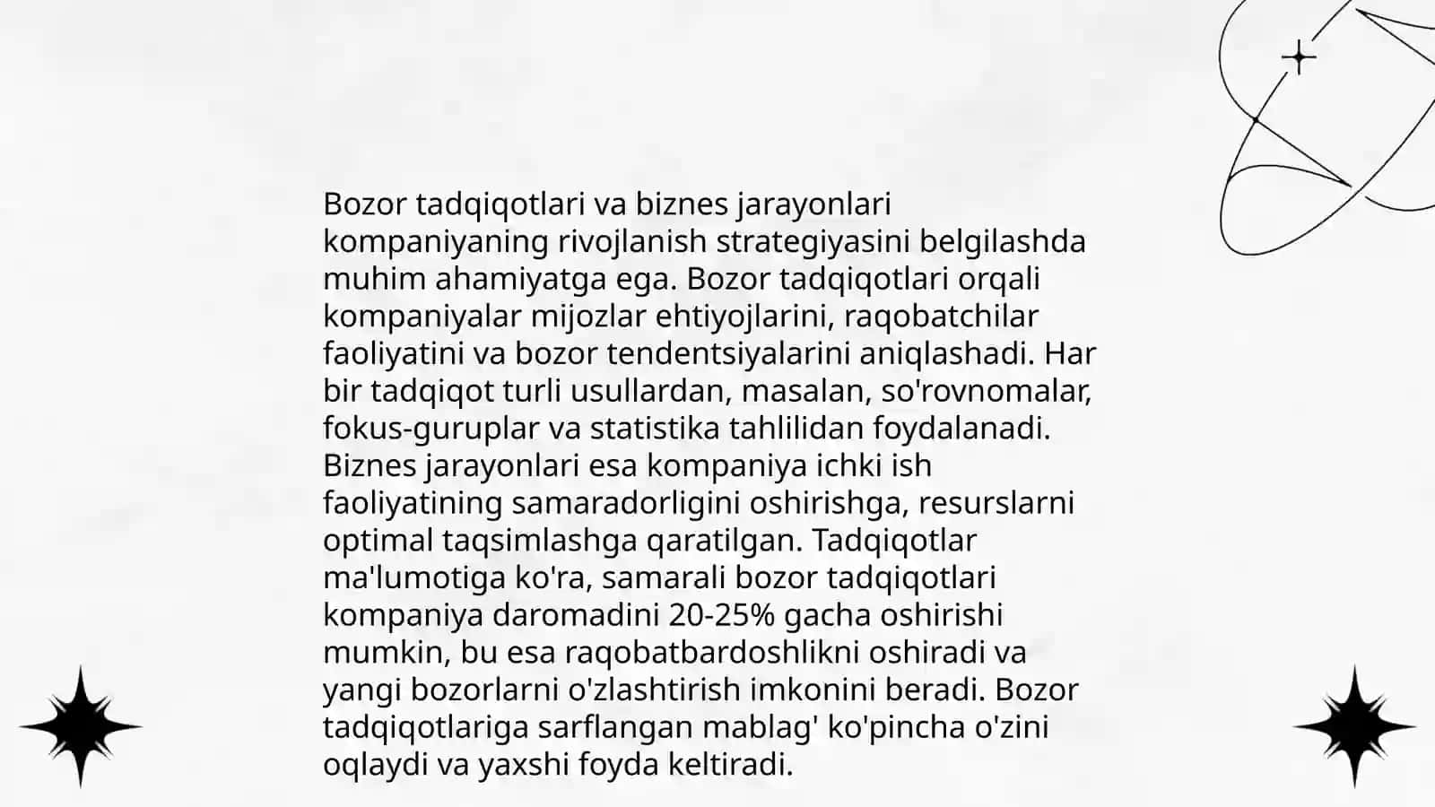 Biznes jarayonlarini tashkil etishda marketingni o'rni 4