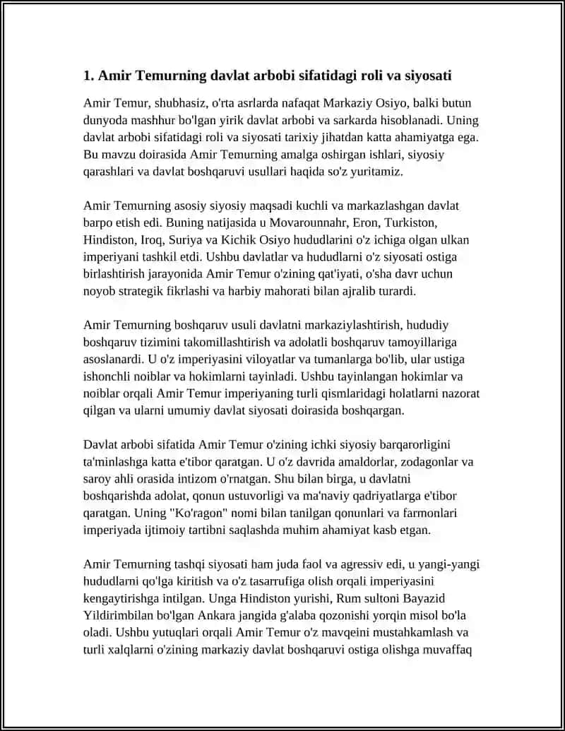 AMIR TEMUR BUYUK DAVLAT ARBOBI 4