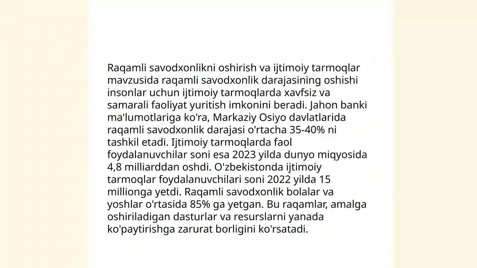 Boshlangich sinf o‘quvchisining faoliyatida ijtimoiy tarmoqlardan foydalanish 4