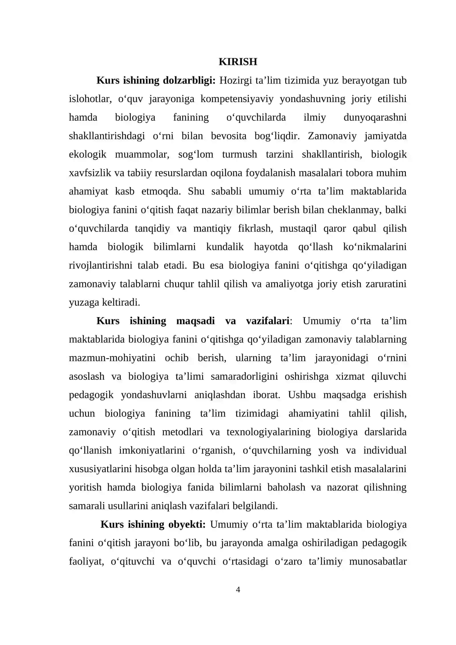 BIOLOGIYA FANINI O‘QITISHNING NAZARIY-METODOLOGIK ASOSLARI 4
