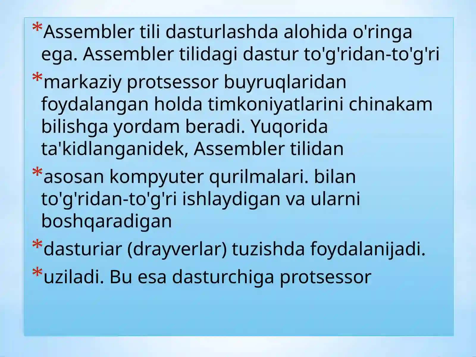 KOMPYUTERNING TEXNIK VA DASTURIY TA'MINOTI 4