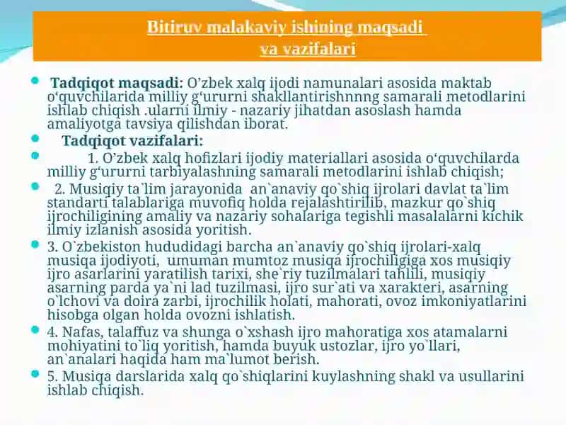 O’quvchilarda milliy g’ururni tarbiyalashda o’zbek xalq hofizlari ijodidan foydalanish 4