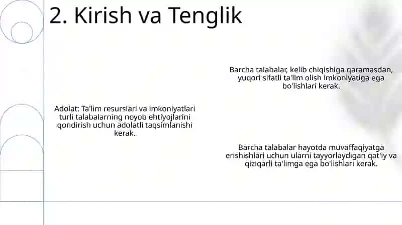 Ta'lim sohasida davlat siyosatining asosiy tamoyillari 4