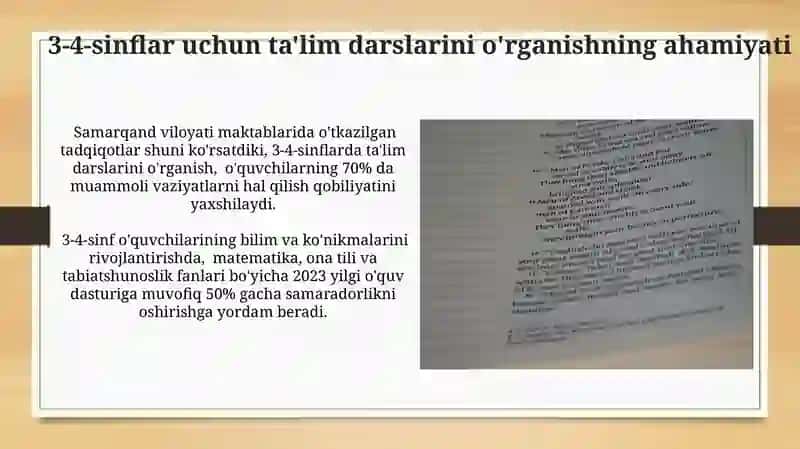 3-4-sinflar Tarbiyadarsligini oʻrganish 4
