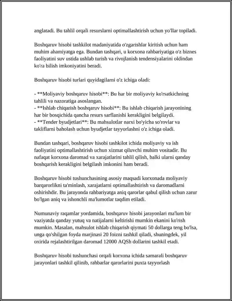 BOSHQARUV HISOBIGA KIRISH FANINING PREDMETI VA METODI 4