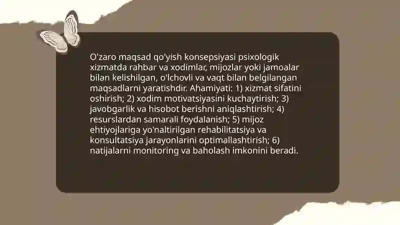Psixologik xizmatda samarali boshqaruv tizimini shakllantirish bosqichi 4