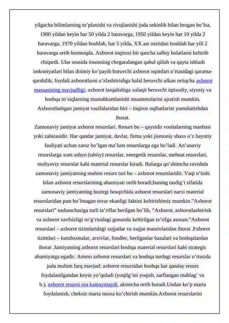 Axborotlashgan jamiyat va uning istiqbollari 4