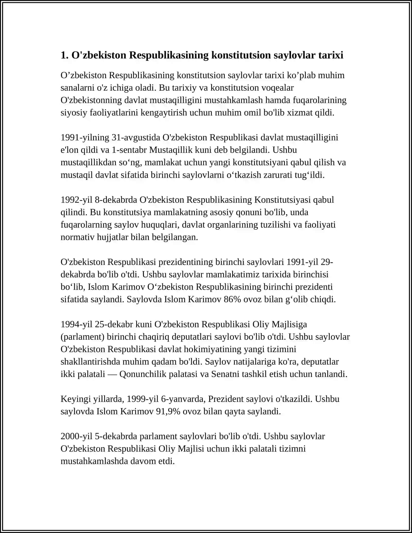 O'ZBEKISTON RESPUBLIKASI KONSTITUTSIYASINING YARATILISH TARIXI VA YANGI TAHRIRDAGI KONSTITUTSIYA AHAMIYATI 4