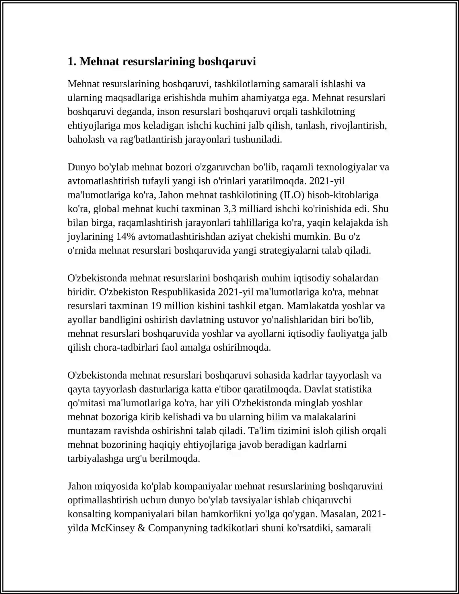 SANOAT TARMOQLARI KORXONALARINING MEHNAT RESURSLARI 4