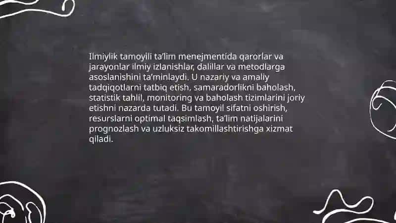 Taʼlim menejmentning asosiy tamoyillari 4