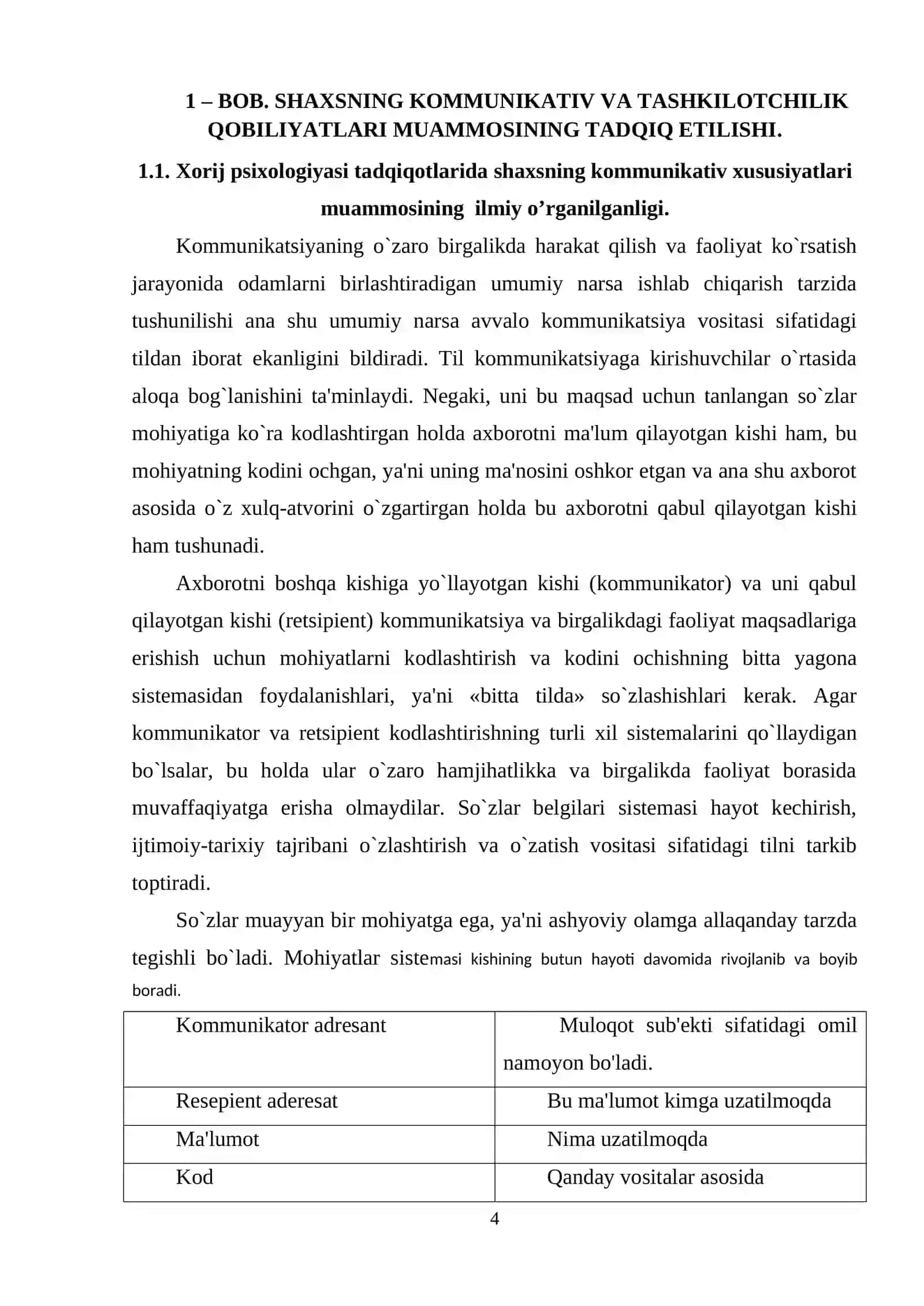 SHAXSNING KOMMUNIKATIV VA TASHKILOTCHILIK QOBILIYATLARI MUAMMOSINING TADQIQ ETILISHI 4