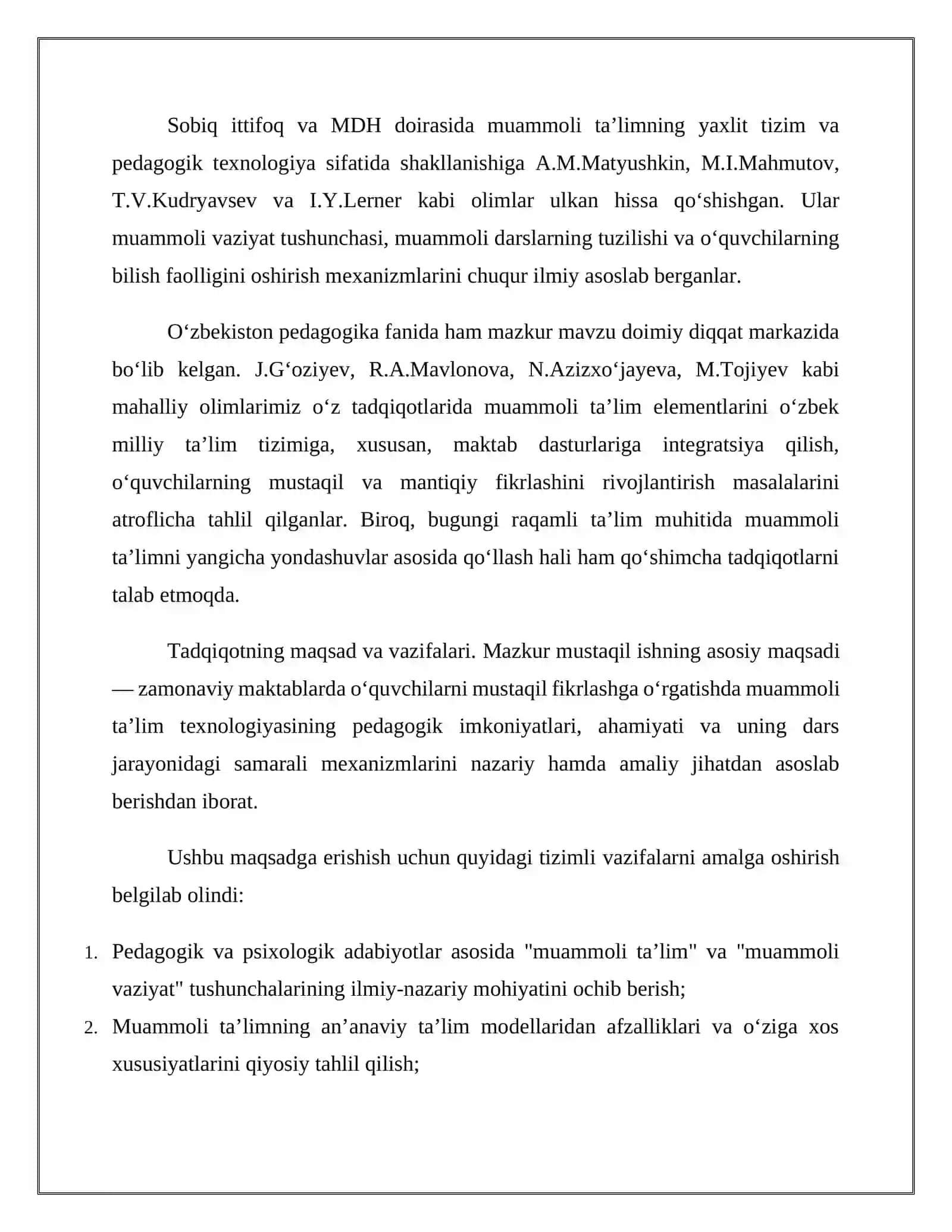 O‘quvchilarni mustaqil fikrlashga o‘rgatishda muammoli ta’limning ahamiyati 4