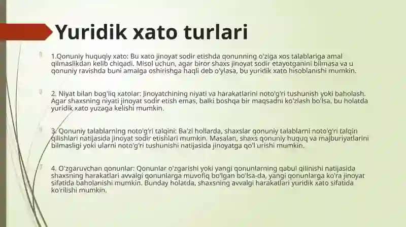 Jinoyat huquqida yuridik va faktik xatolar 4