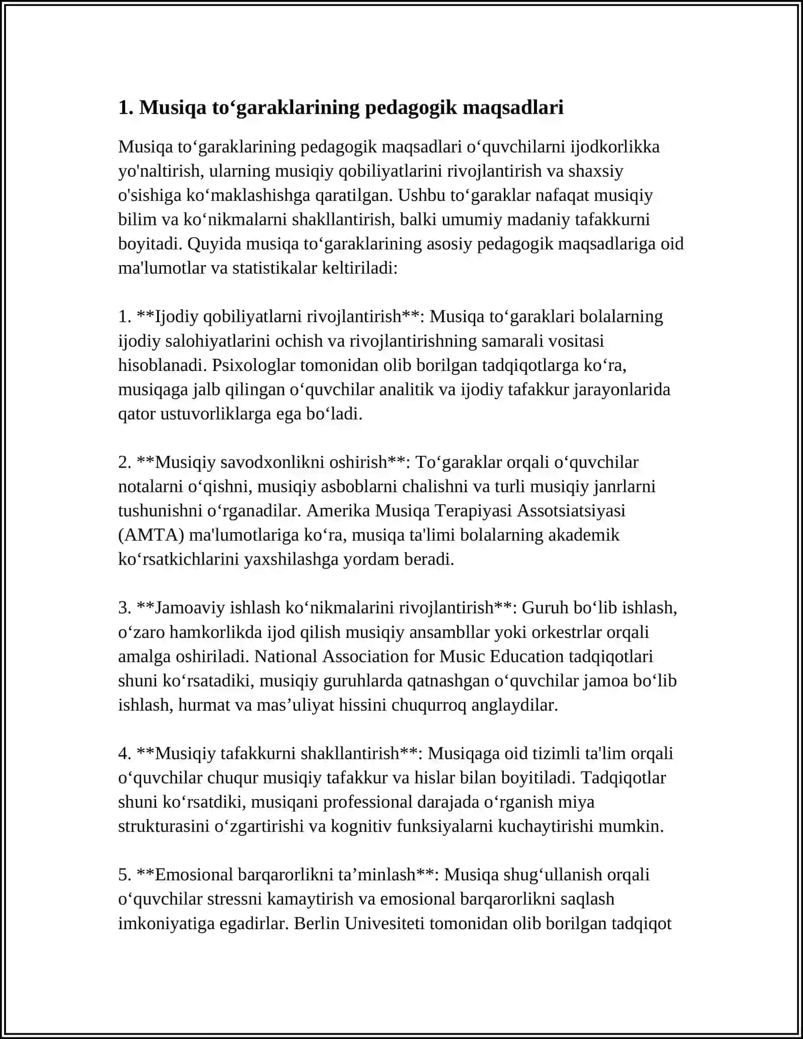 Musiqa To‘garaklarini Rejalashtirish va Olib Borish 4