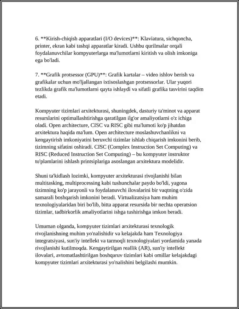 Kompyuter tizimlari arxitekturasi 4