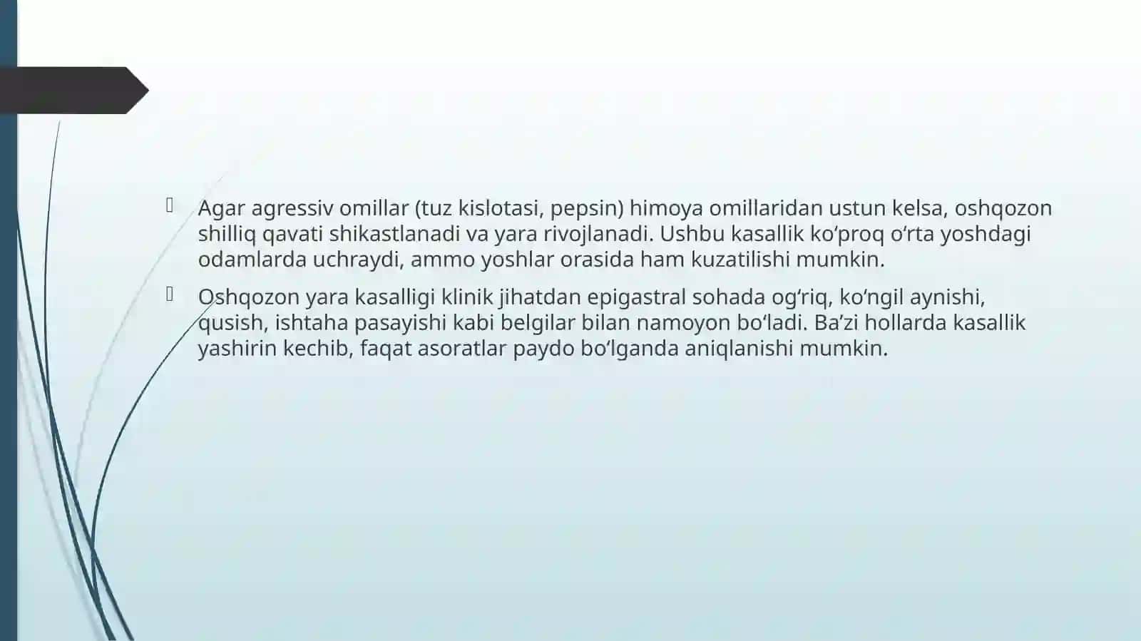 Oshqozon yarasi kasalligi etiopatogenezi 4