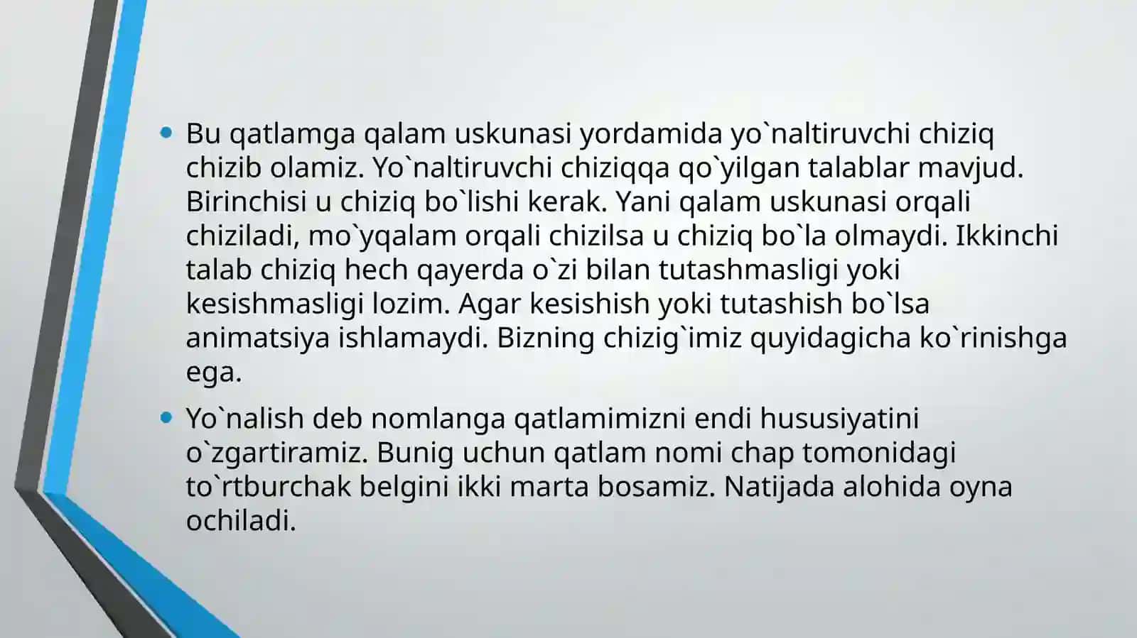 Yo’nalish bo’yicha animatsiya 4