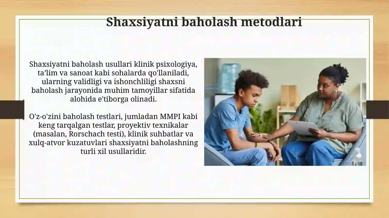 Ijtimoiy ishda inson hulq atvorini baholashdiognostinausullari 4