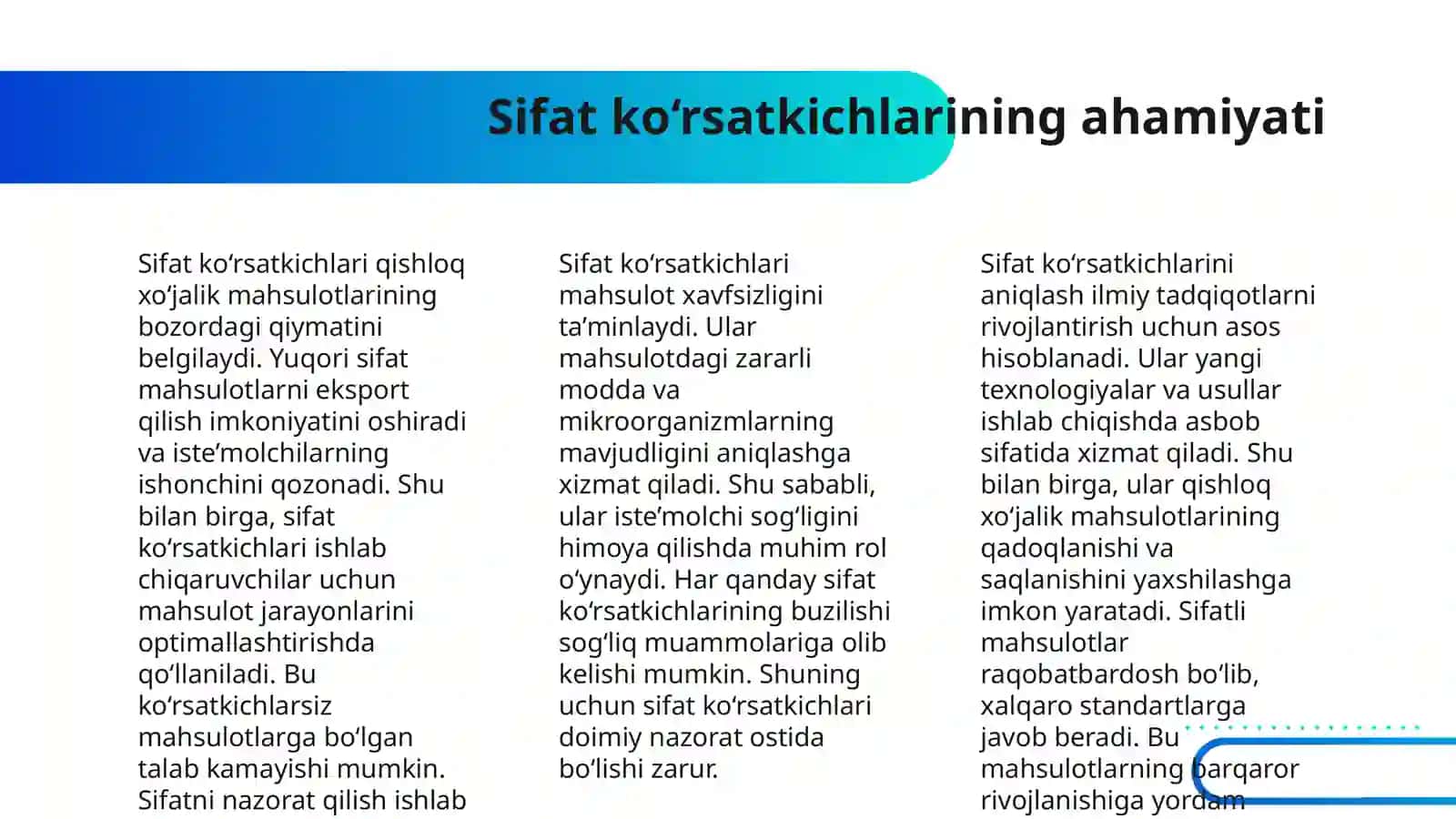 QISHLOQ XO‘JALIK MAHSULOTLARI SIFATINI ANIQLASHNING ASOSIY USULLARI 4