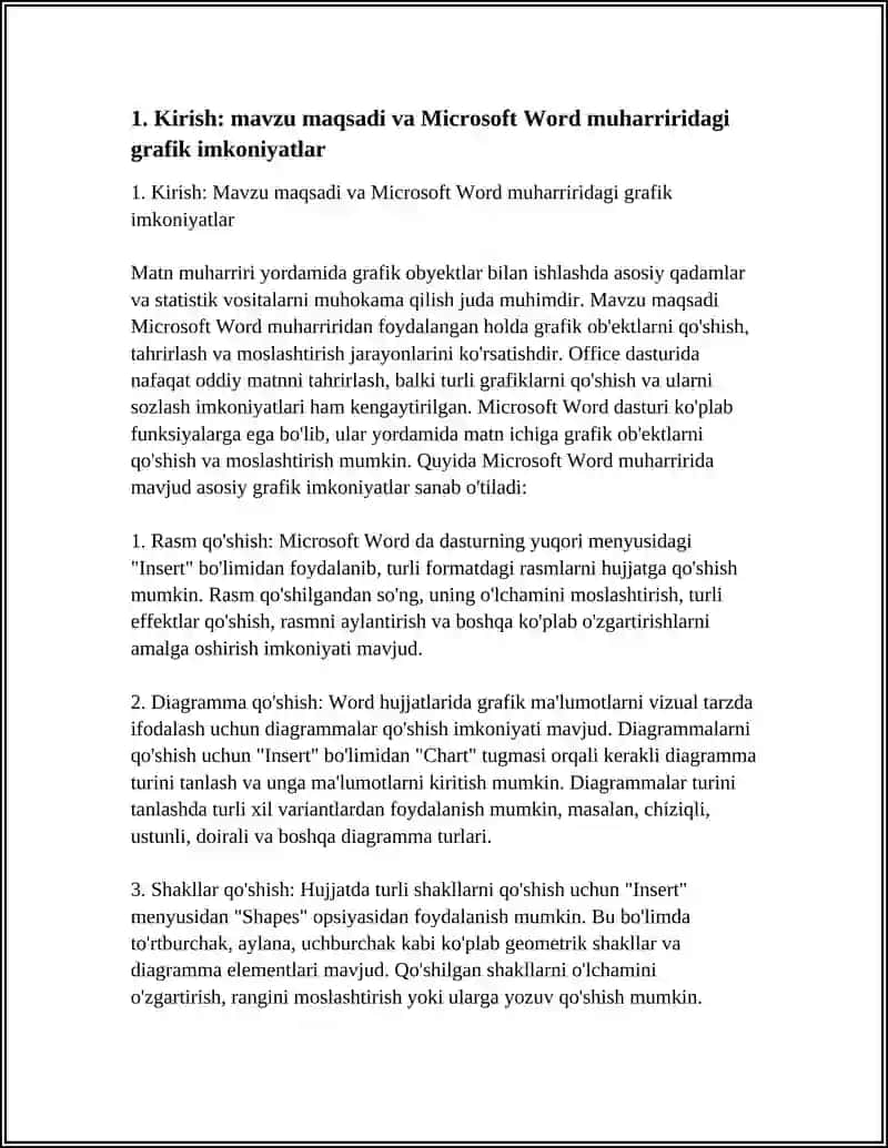 MATN MUHARIRI YORDAMIDA GRAFIK OBEKTLAR BILAN ISHLASH 4