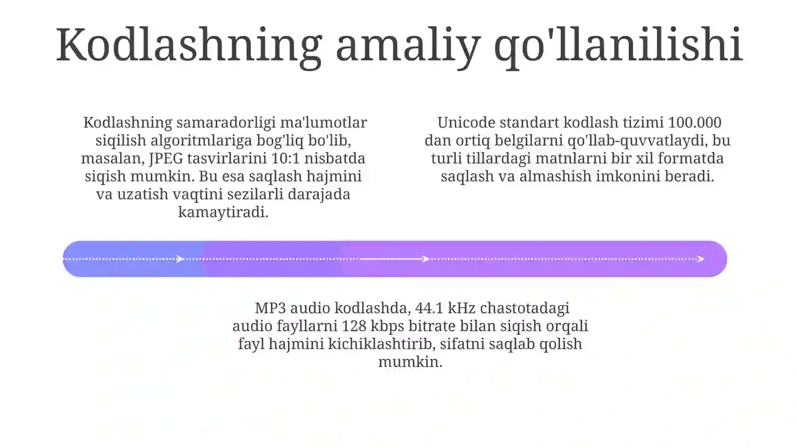 Matn tasvir va ovozli axborotlarni kodlash 4