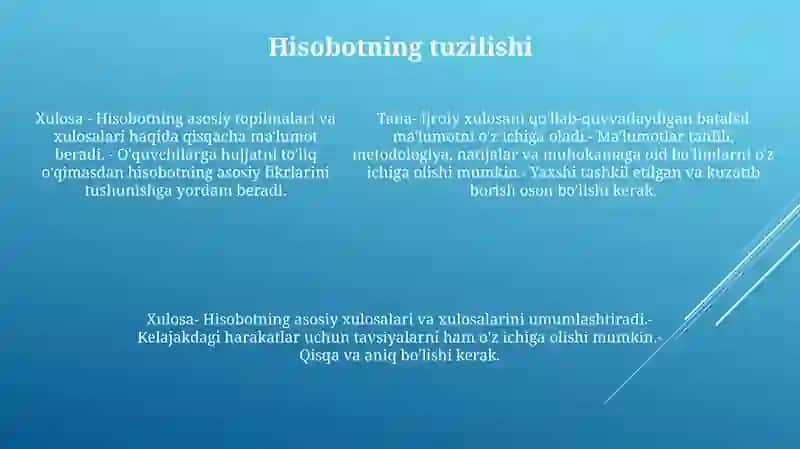 Hisobot 4