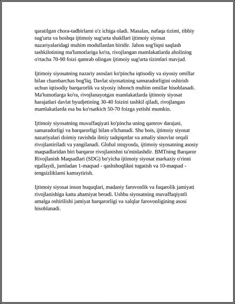 IJTIMOIY SIYOSAT VA UNING AMALGA OSHIRILISH BOSQICHLARI 4
