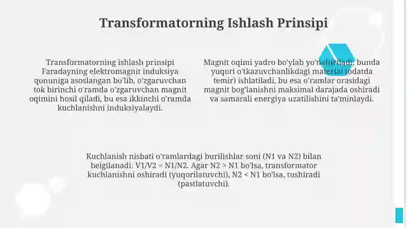 Transformatorlar va ularning ishlash tamoyili 4