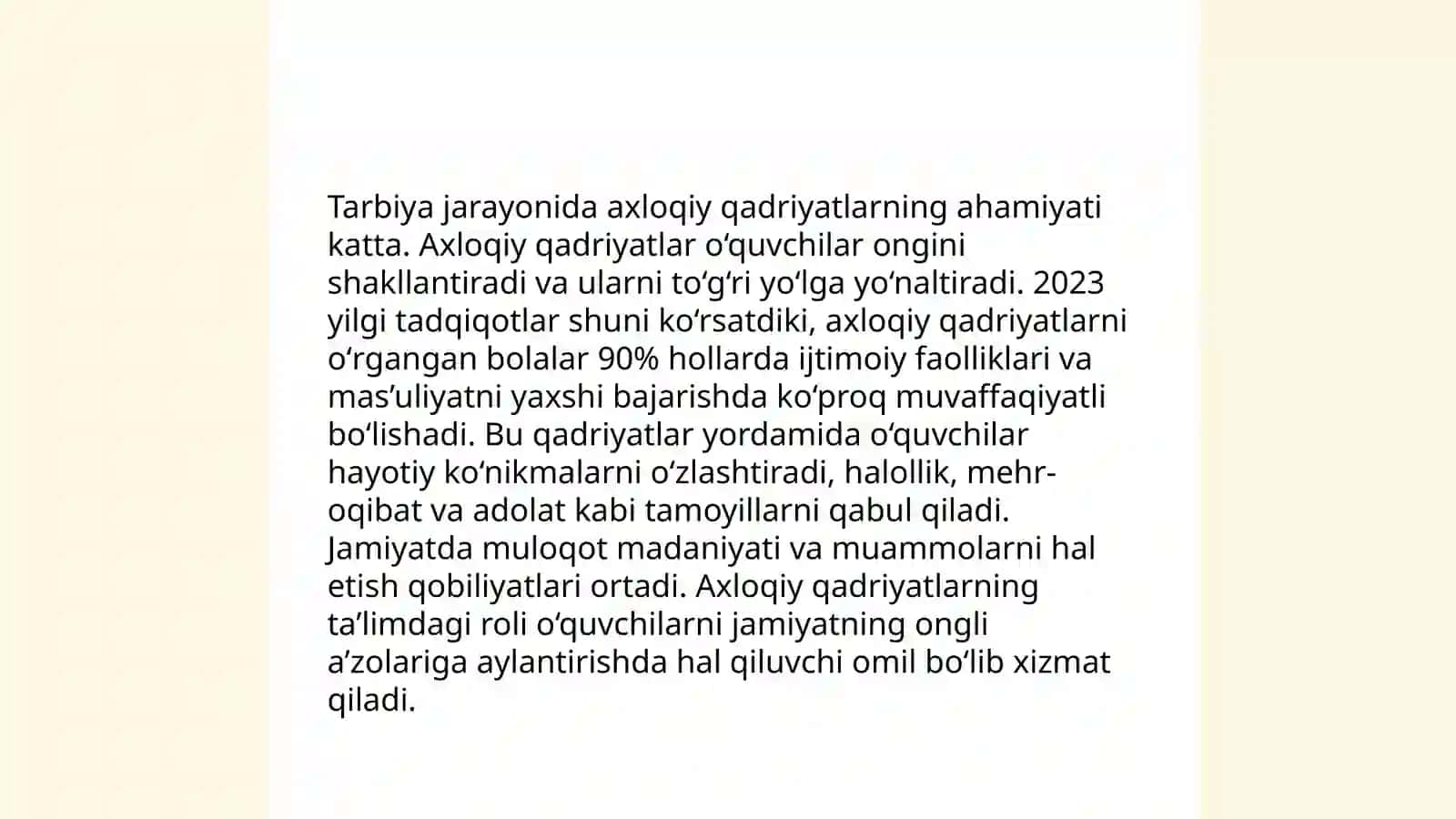 Tarbiya jarayonining mohiyati va mazmuni 4