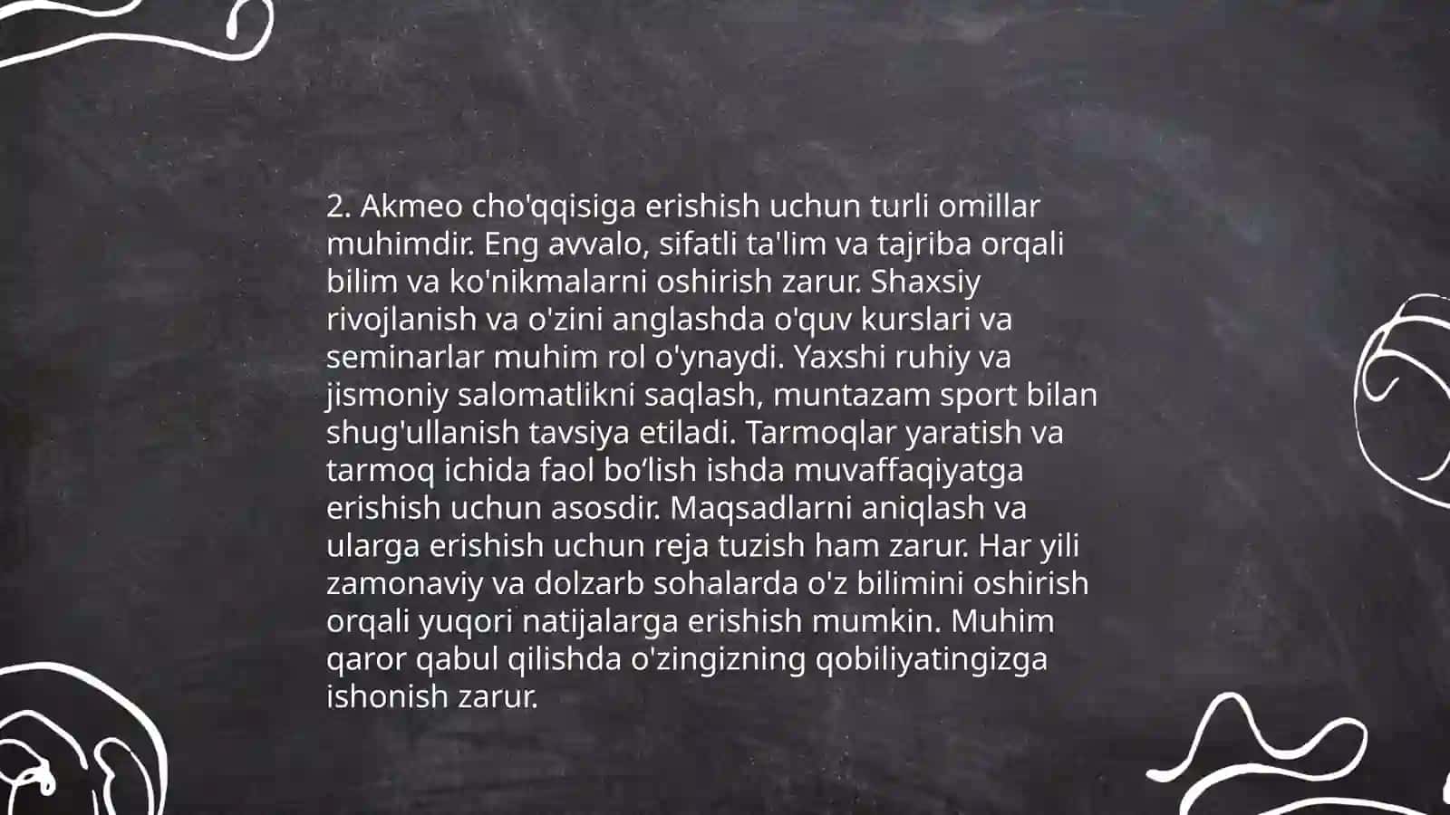Akmeologik mezonlar va guruhning "akmeo" cho'qqisiga erishish ko'rsatkichlar 4