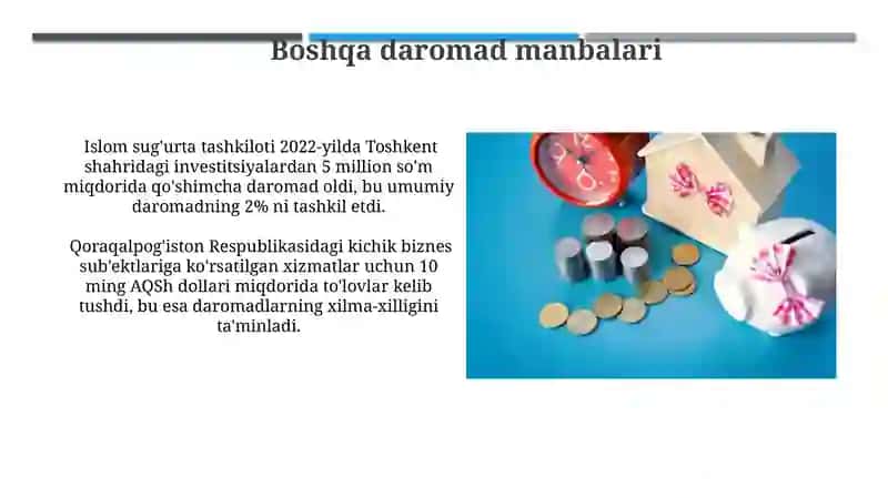 Islom sugʻurta tashkiloti daromadlari va xarajatlari 4