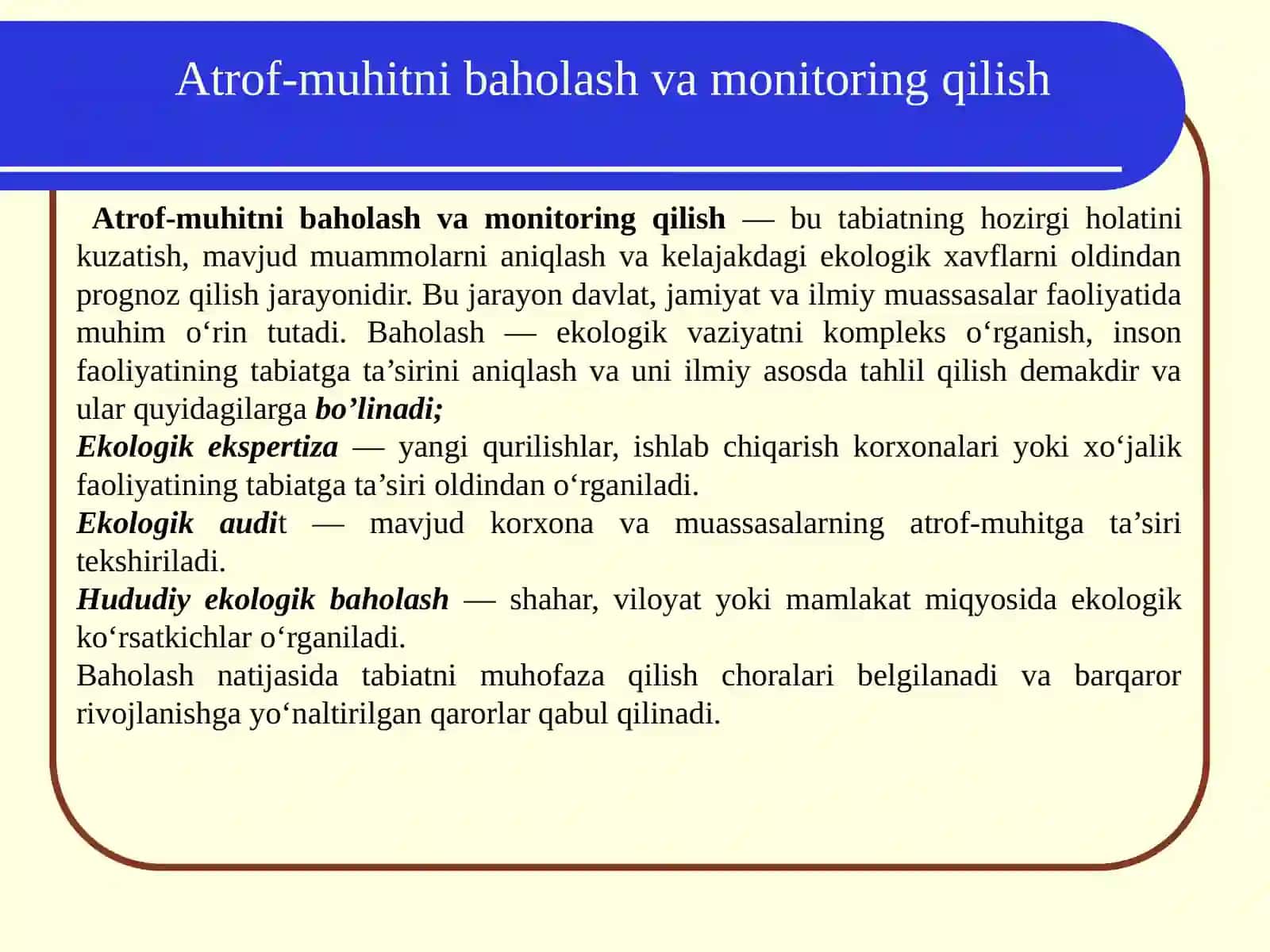 Ekologik tadqiqotlarning amaliy ahamiyati 4