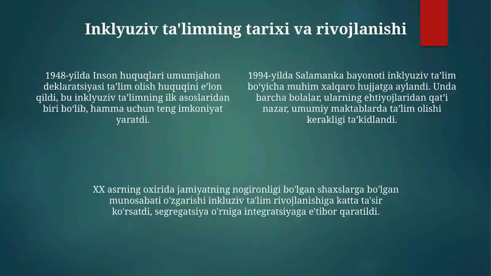 Inklyuziv ta’lim - dunyoqarash va ta’limiy konsepsiya sifatida 4