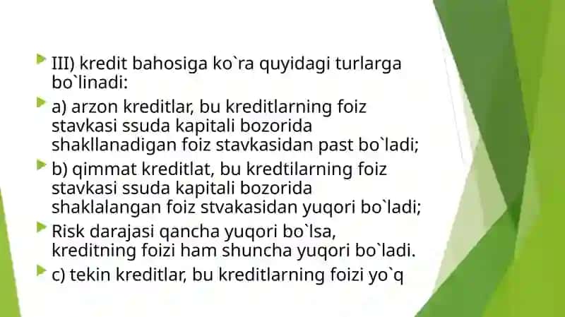 kredit turlari va shakllari 4