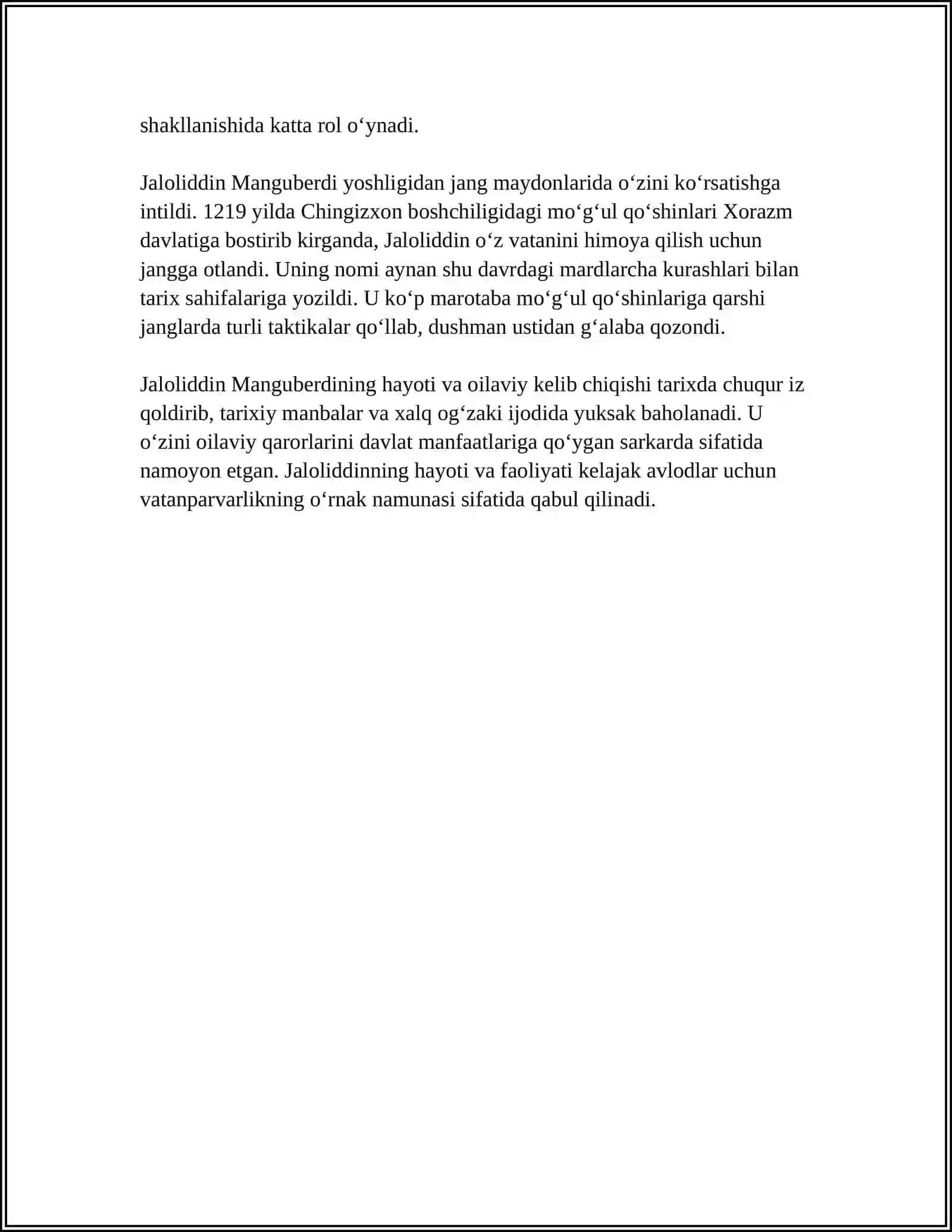 JALOLIDDIN MANGUBERDI - VATAN HIMOYACHISI.HAQIDA REFERAT TAYYORLASH 4