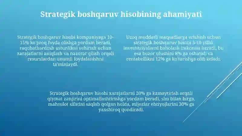 Strategik boshqaruv hisobida xarajatlarni kalkulyatsiya qilish 4