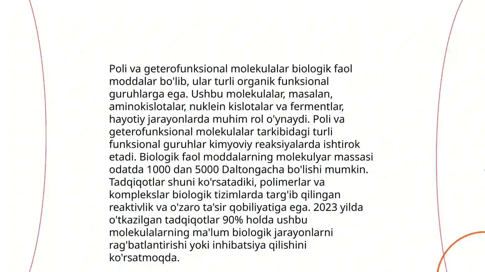 Poli va geterofunksional birikmalar metabolitlar va dorivor vositalar sifatida 4