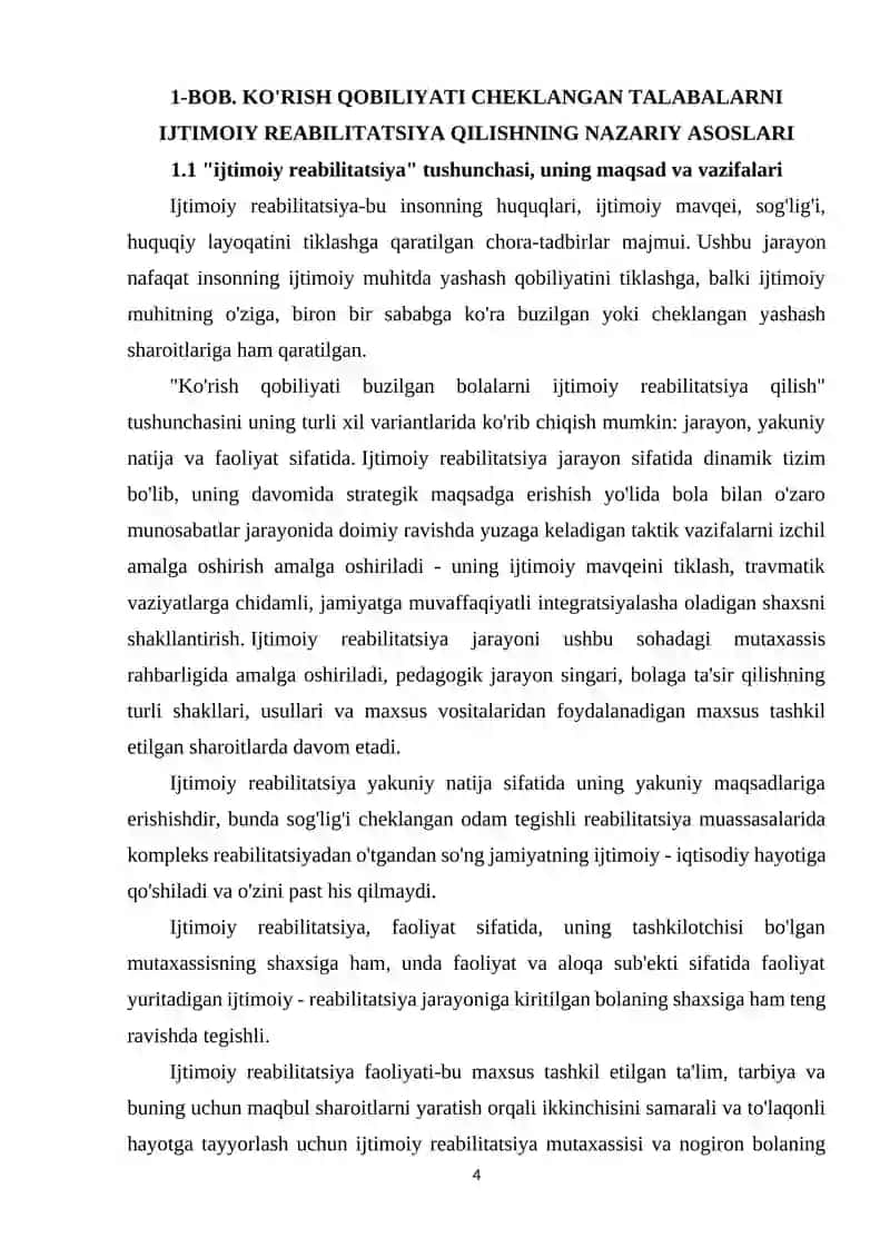 Ko'rish qobiliyati cheklangan talabalarni ijtimoiy reabilitatsiya 4
