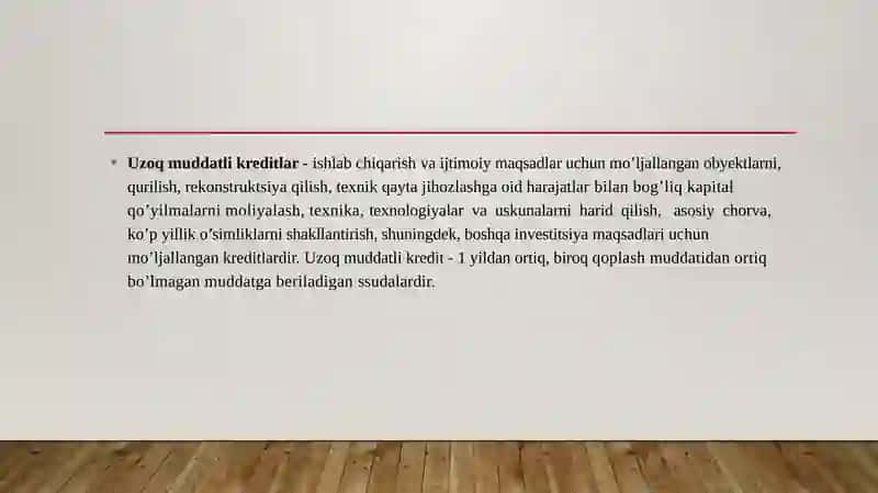 Investitsiya faoliyatini kreditlash 4