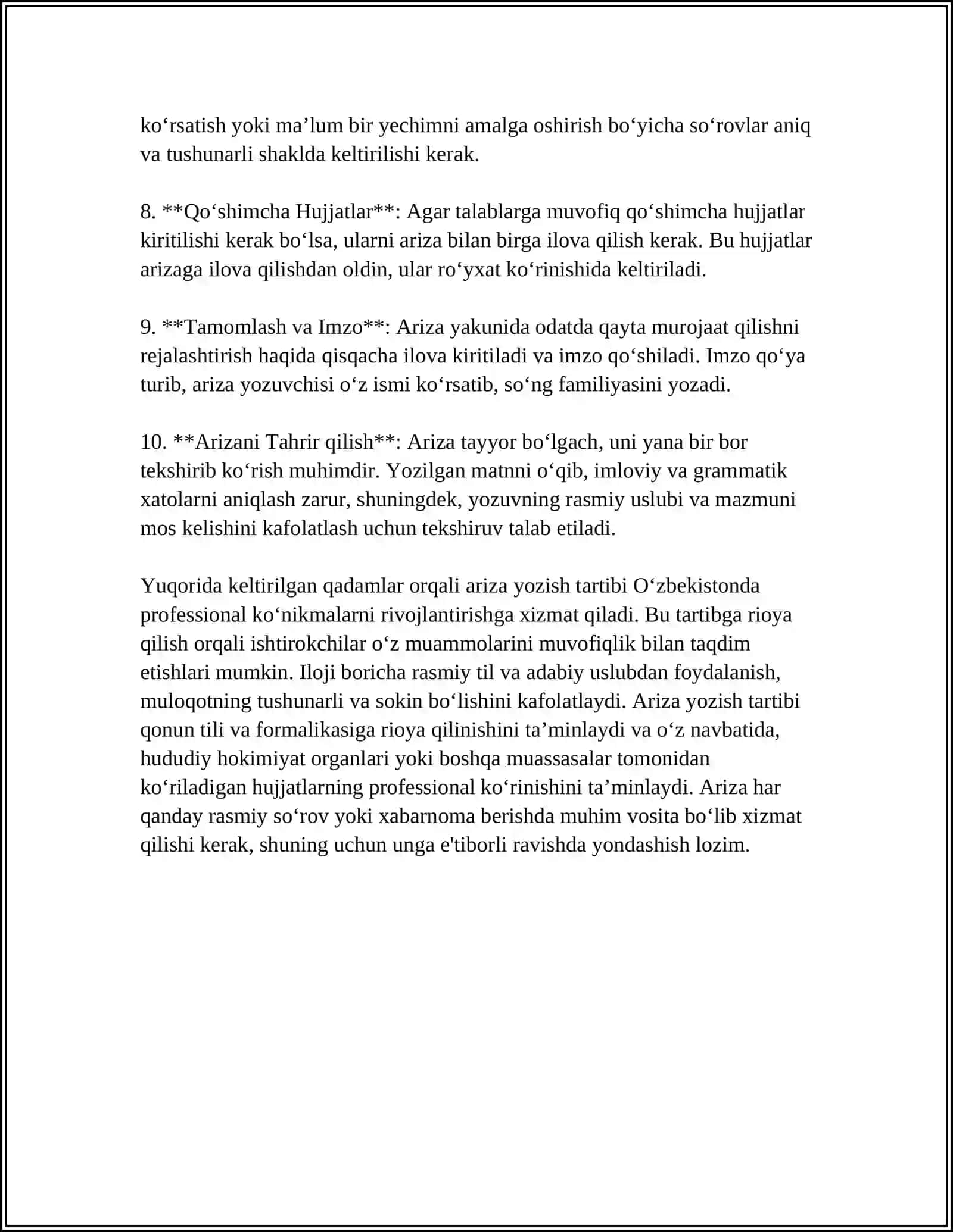 AKADEMIK YOZUV FANIDA RASMIY HUJJATLAR 4