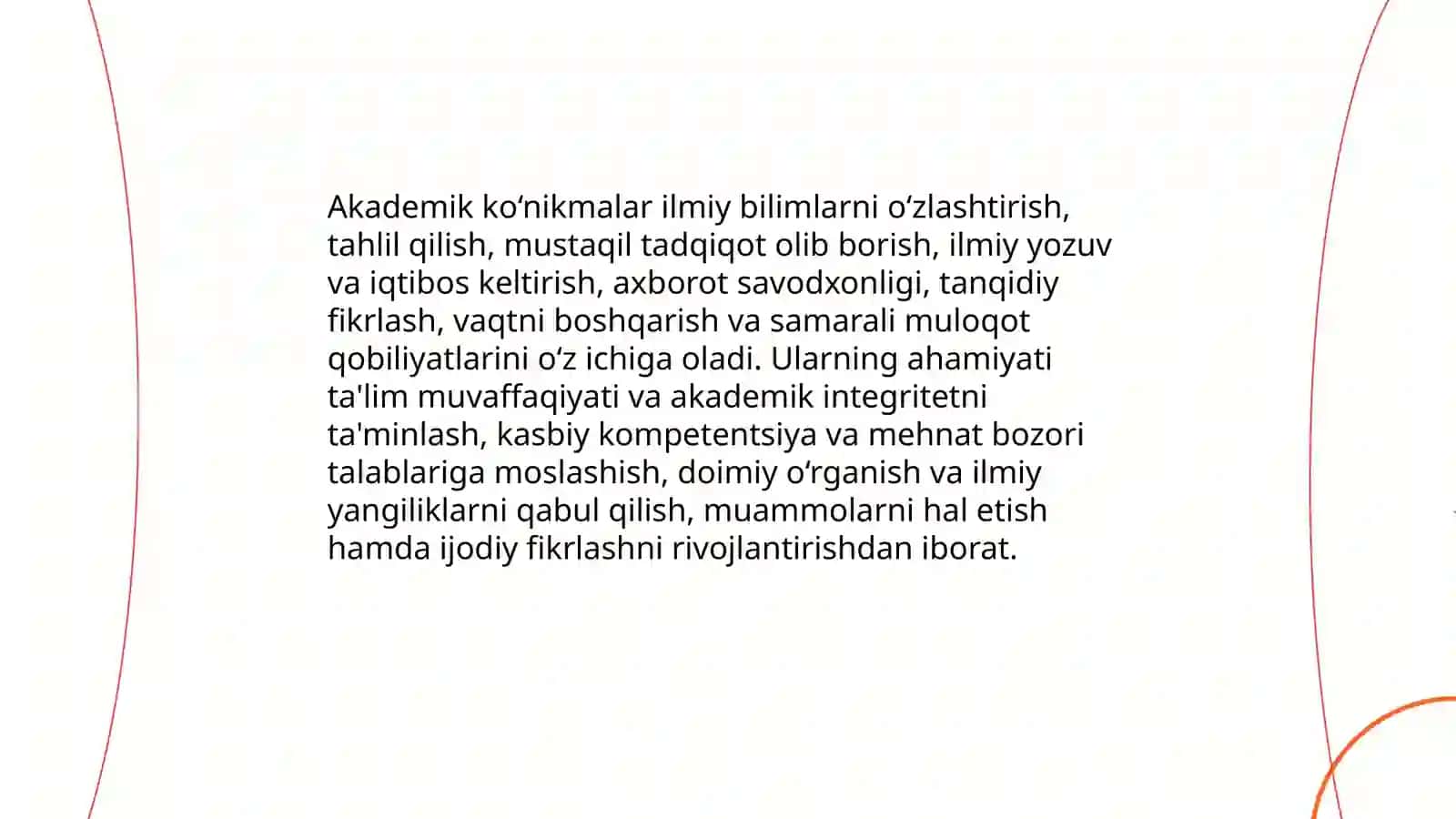 Akademik koʻnikmalar va kasbiy kompetentlik faniga kirish 4