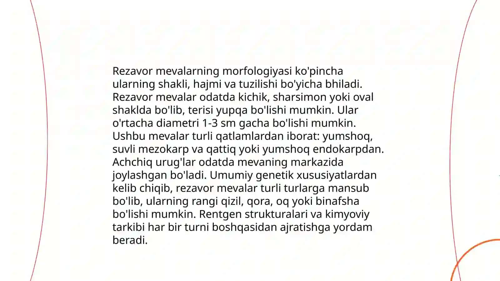 Subtropik o'simliklar va rezavor mevalar morfologiyasini o'rganish 4