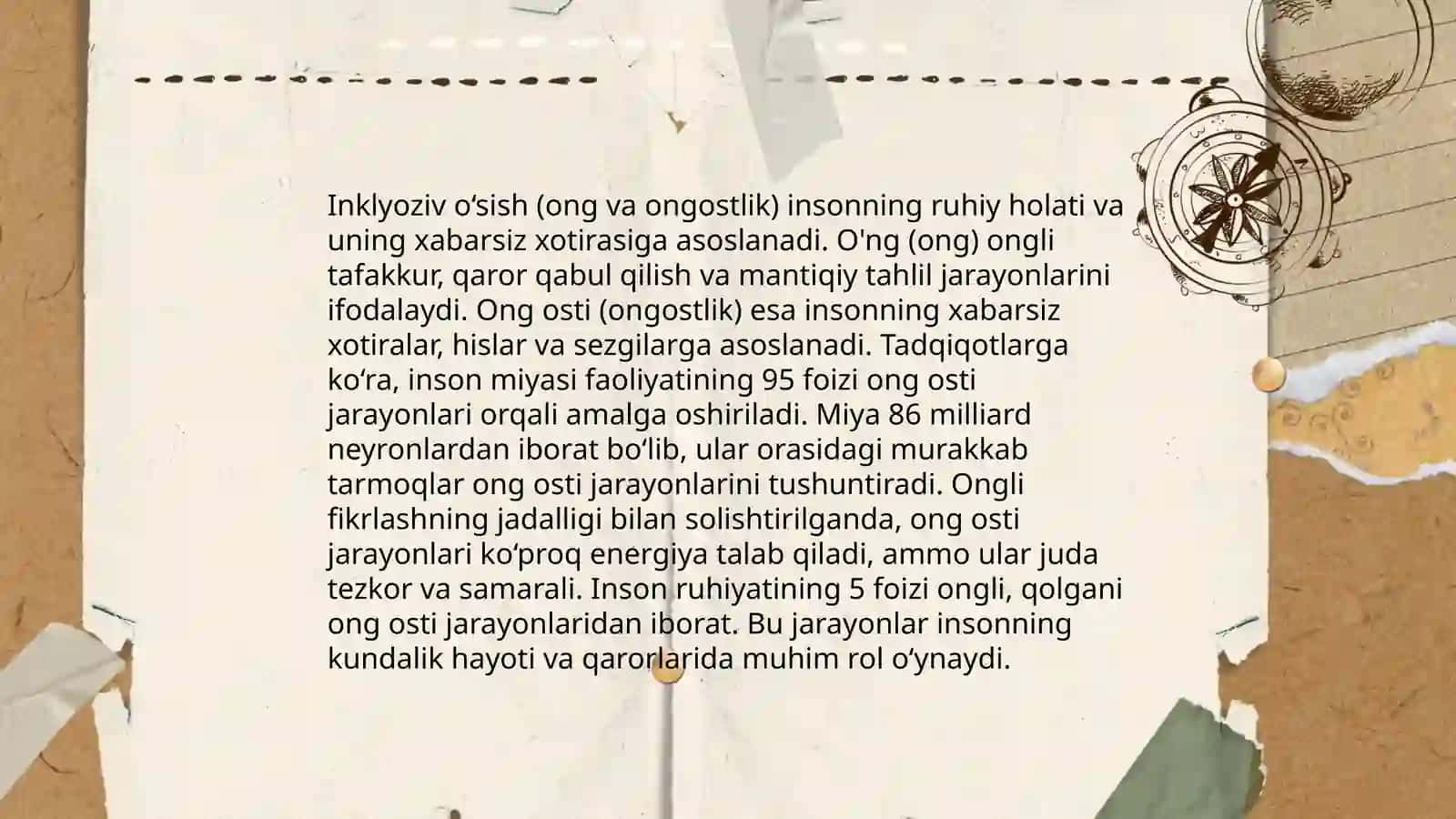 Psixologik bilimlarni tahlil qilish qonuniyatlar 4