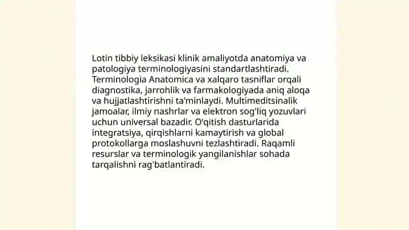 Zamonaviy tibbiyotda rus va lotin tillarining taraqqiyot aspektlari va zamonaviy ta’limda qo’llash tamoyillari 4