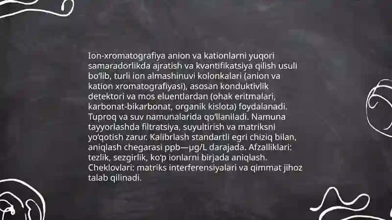 Ion bogʻlanishli birikmalarni tozalash usullari 4
