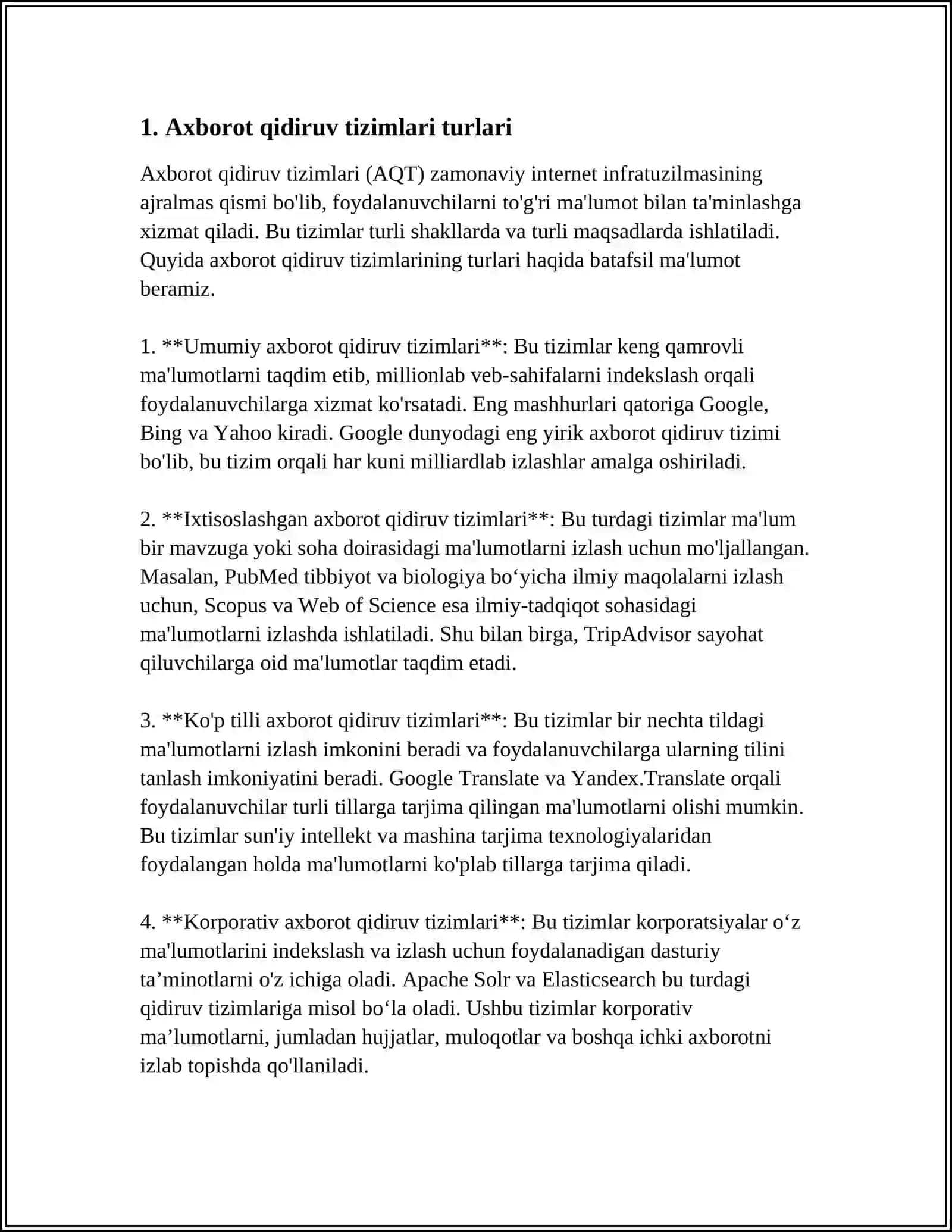 INFORMATSION QIDIRUV TIZIMLARI 4