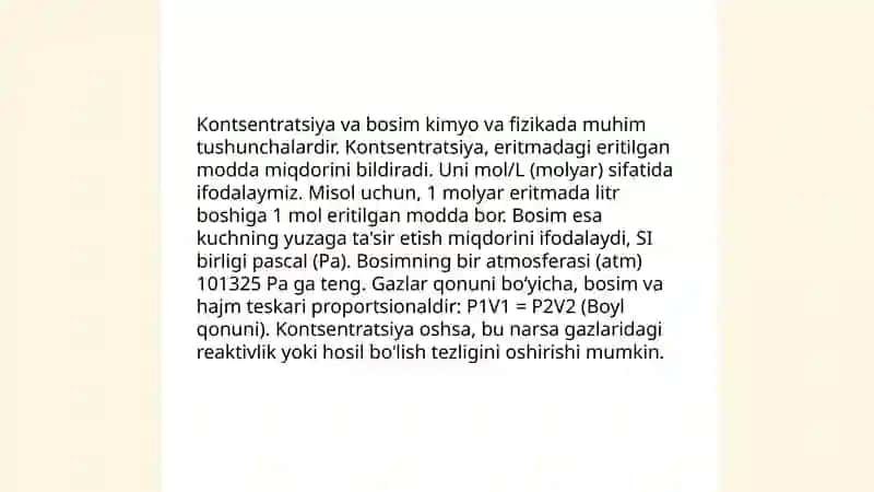 Kimyoviy va biokimyoviy jarayonlar tezligi hamda mexanizmiga ta'sir etuvchi omillar 4