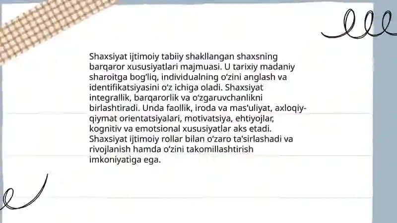 Individ, shaxs, individuallik tushunchalari 4