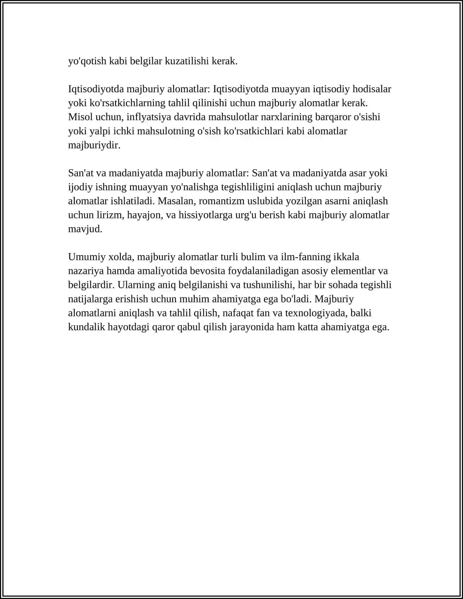 MAJBURIY, QOʻSHIMCHA,IXTIYORIY ALOMATLAR. PSIXOPATOLOGIYADA SINDROM TUSHUNCHASI. KENGAYTIRILGAN VA ABORTIV SINDROMLAR 4