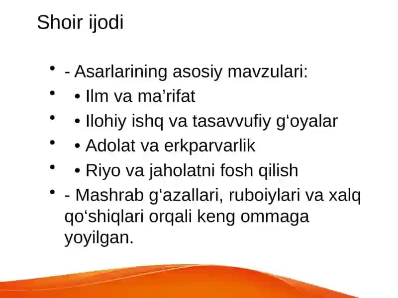 Qissai Mashrab asarining o‘rni 4